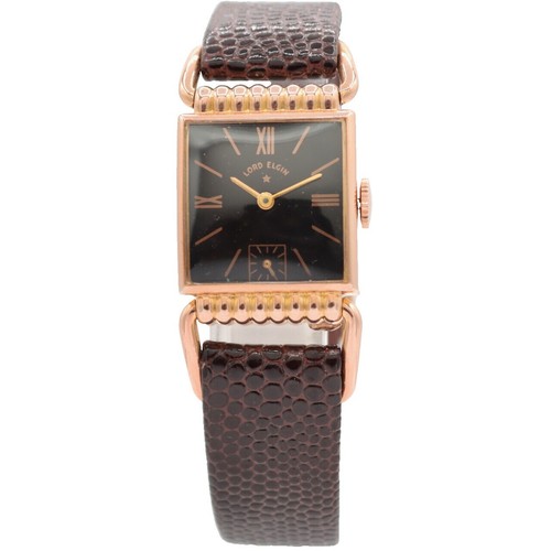 Vintage Lord Elgin 4615 Rectangular Men\'s Mechanical Wristwatch 626 USA 14k GF Vintage 21mm Lord Elgin 4615 Rectangular Men main image 4