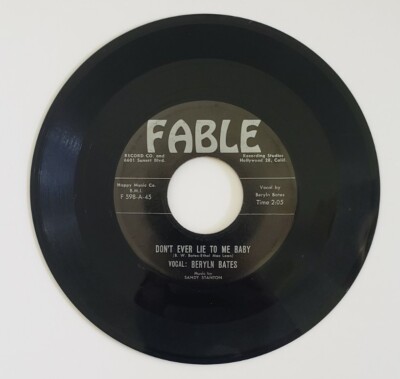 ''Don't Ever Lie To Me Baby'' SANDY STANTON & BERYLN BATES Fable 45 Country Vinyl
