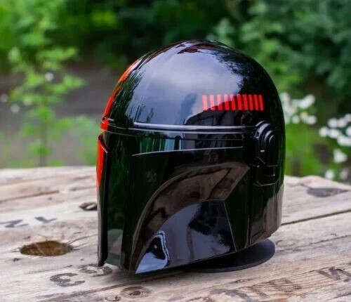 Elmetto indossabile Star Red & Black Series The Mandalorian nero armatura da collezione - Foto 1 di 7