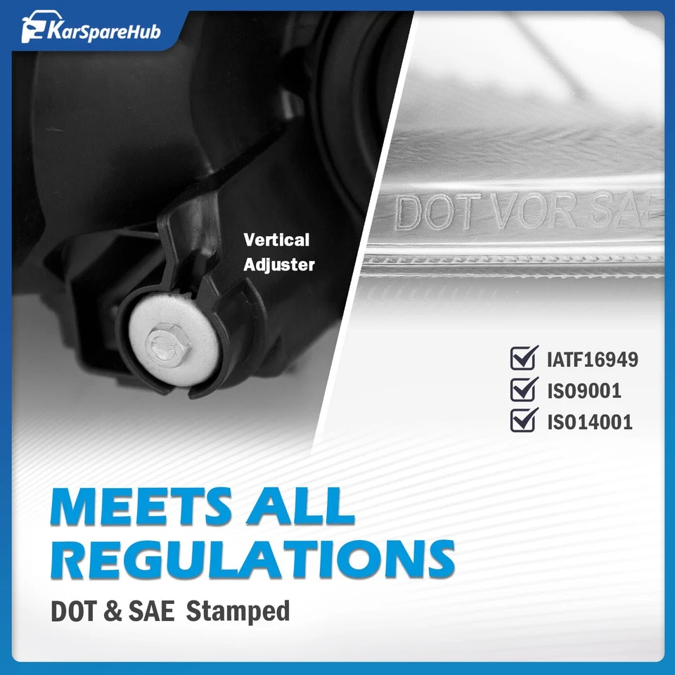 Pair Headlights For 2004-2005 Honda Civic 2/4 Door Chrome Headlamps w/ Bulbs Foto 3 de 4