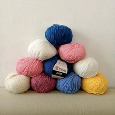 YarnArt Jeans CottonAmigurumi Yarn, Soft Cotton Acrylic Blend Yarn 50gr.