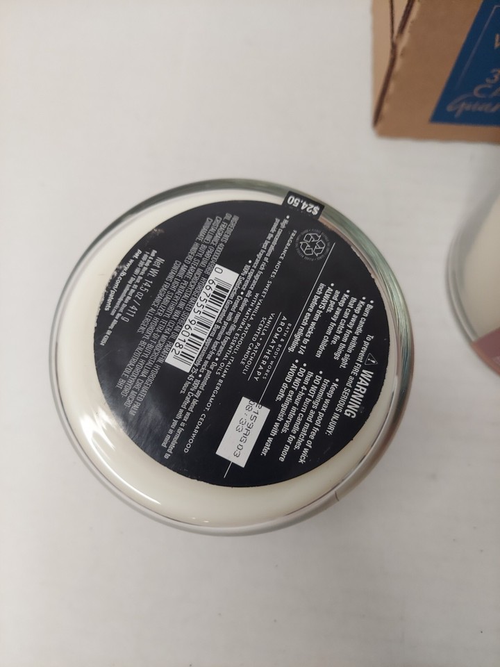 x2 Bath & Body Works Aromatherapy Vanilla & Patchouli 3Wick Candles eBay