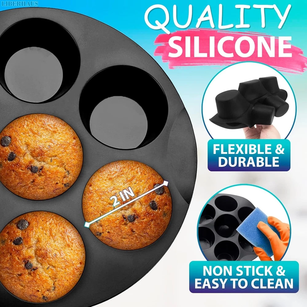 Air Fryer Silicone Cupcake Pan - 3.5-5.8l Air Fryer Egg Bites Mold Nonstick Muff