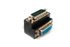SYSTEM-S DB15 Adapter Dsub 15 Pin Plug To Socket 90° Angle Screw Cable