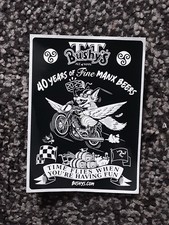 Bushys Isle of Man TT races 40 Years of Fine Manx Beers 2025 sticker motorcycle