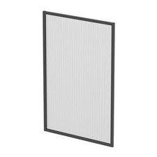 800mm Matt Black Over Bath Shower Screen Square Frame Fluted Glass Reversible