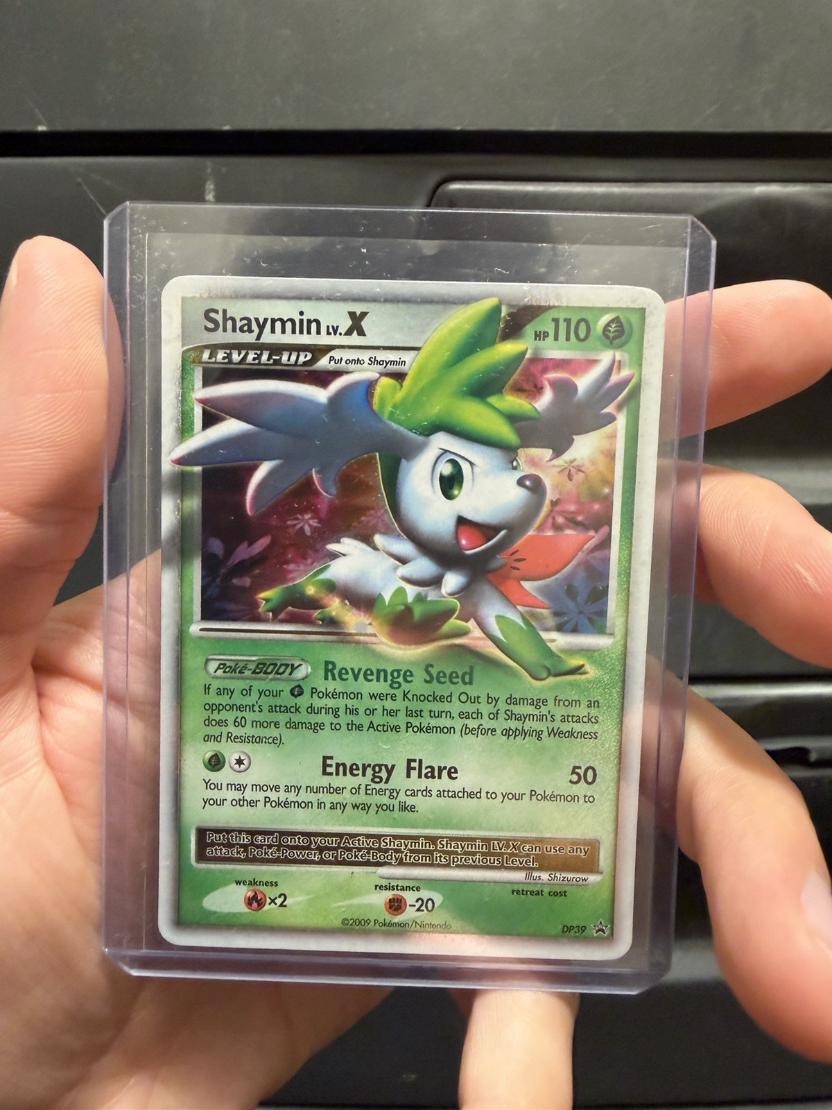 2009 Pokemon Diamond & Pearl Shaymin Lv.X Holo Black Star Promo DP39 Near Mint