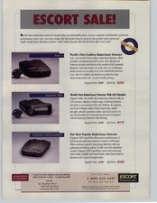1994 Vtg Print Ad Escort Radar Detectors Passport Solo Magazine Advertisement