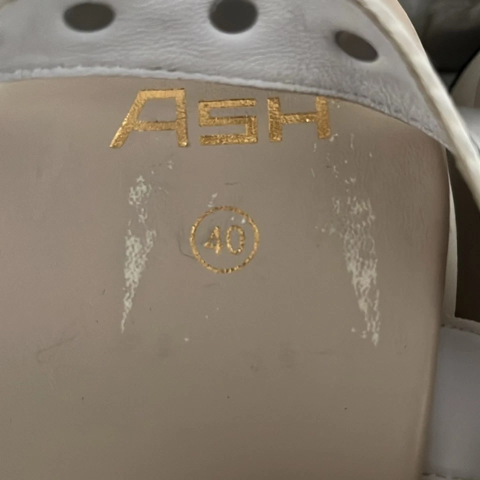 Sandalia de cuña ASH Sunny con tachuelas en blanco talla 40, 10 Foto 4 de 4