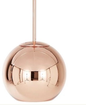 Tom Dixon Copper Round Warm Metallic Designer Orb Pendant Light