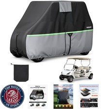 Golf Cart Cover, Full Coverage 2 2/4 Passenger Golf Cart, 420D/600D Waterproof