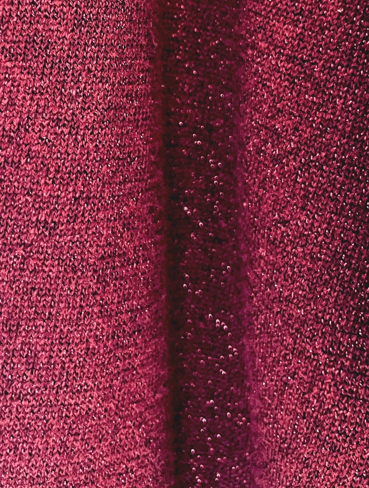 Cárdigan Suéter Michael Kors Frente Abierto Cascada Drapeado con Brillo Borgoña Mascota M Foto 2 de 4