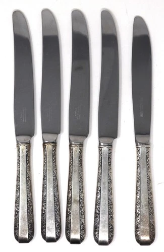 (5) Vintage Towle Candlelight Pattern Sterling Handled Knives - Knife Set