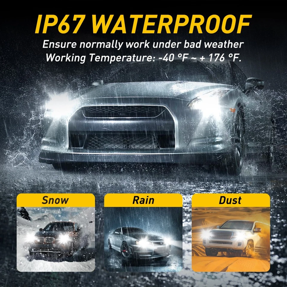 H11 LED Headlight Bulb for AUXITO Toyota 4Runner 06-21 LOW Beam Pure White 2/4X - Image 4 of 4