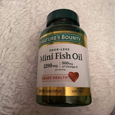 Nature's Bounty Mini Fish Oil - 1290mg - Burpless - 90 Softgels  Exp 06/2027