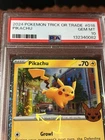 2024 POKEMON TRICK OR TRADE #018 PIKACHU PSA 10 GEM MINT 💎 NICE COSMIC SWIRL 💫