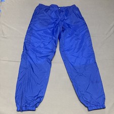 Nike VTG 90s Windbreaker Track Pants Ankle Zip Lined Blue 1990s Essential XL
