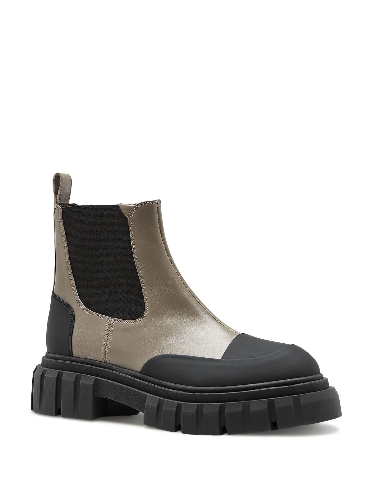 Женские ботильоны C LA CANADIENNE серо-бежевого цвета с язычком Kyree на блочном каблуке 37,5