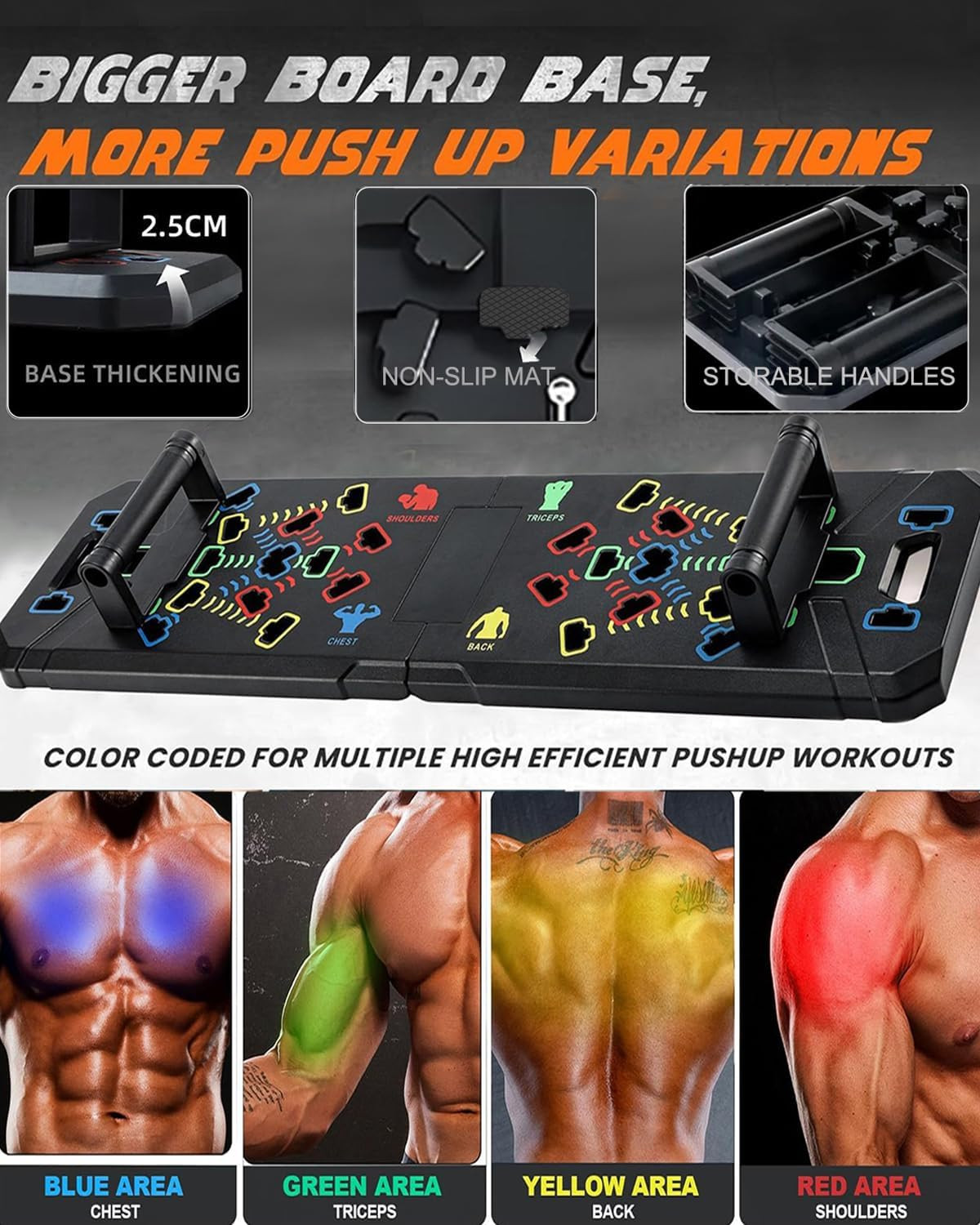 Solid Push up Board,Home Gym,16 in 1 Home Workout Equipment Multi-Functional