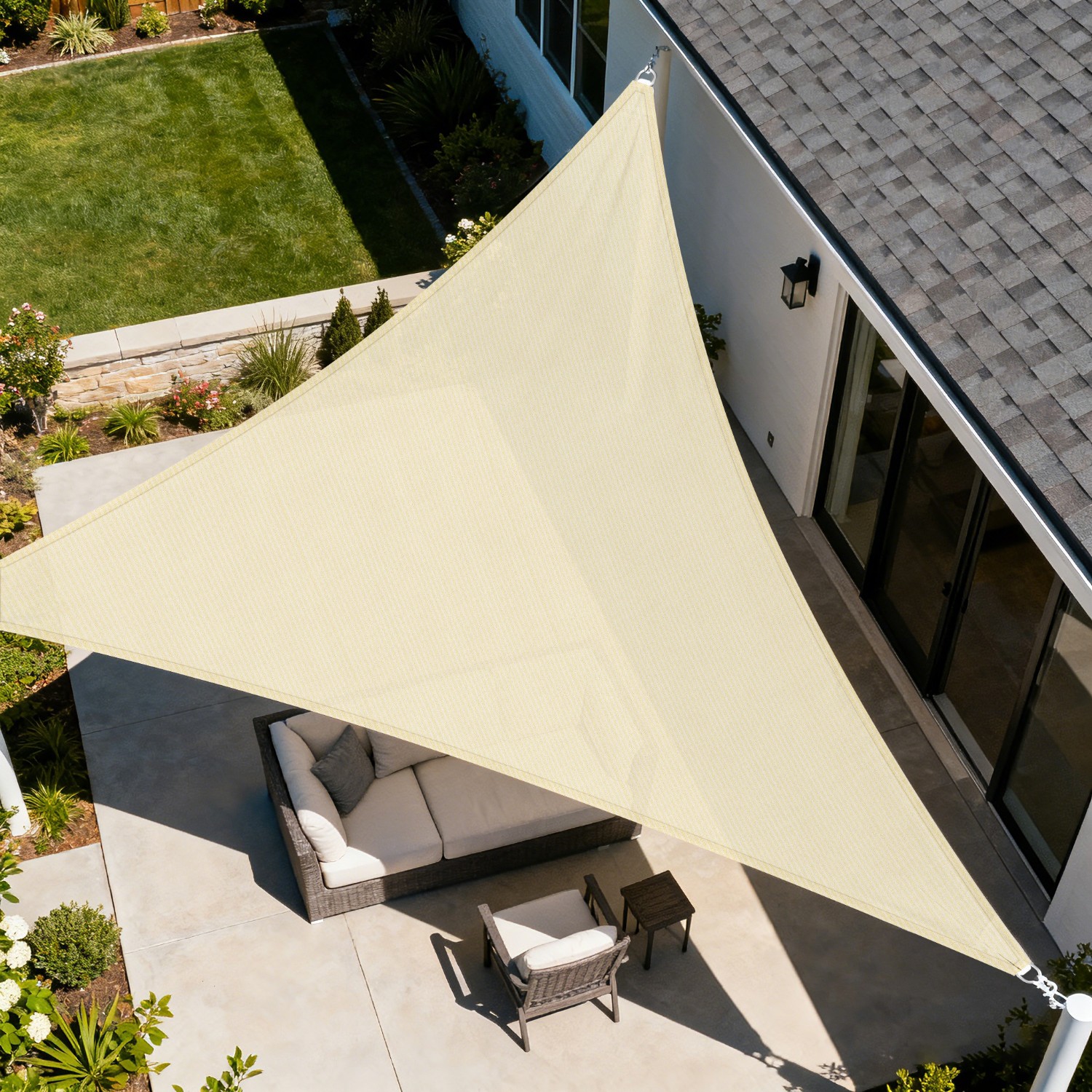 Triangle Sun Shade Sail Patio Awning Outdoor Pool Garden Canopy Shelter Cover