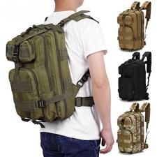 30L Tactical Military Backpack Molle Army Assault Rucksack Hiking Camping Bag UK