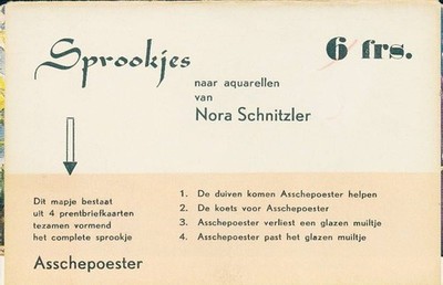 4 alte Ak Märchen Aschenputtel gezeichnet von Nora Schnitzler, im... - 33837