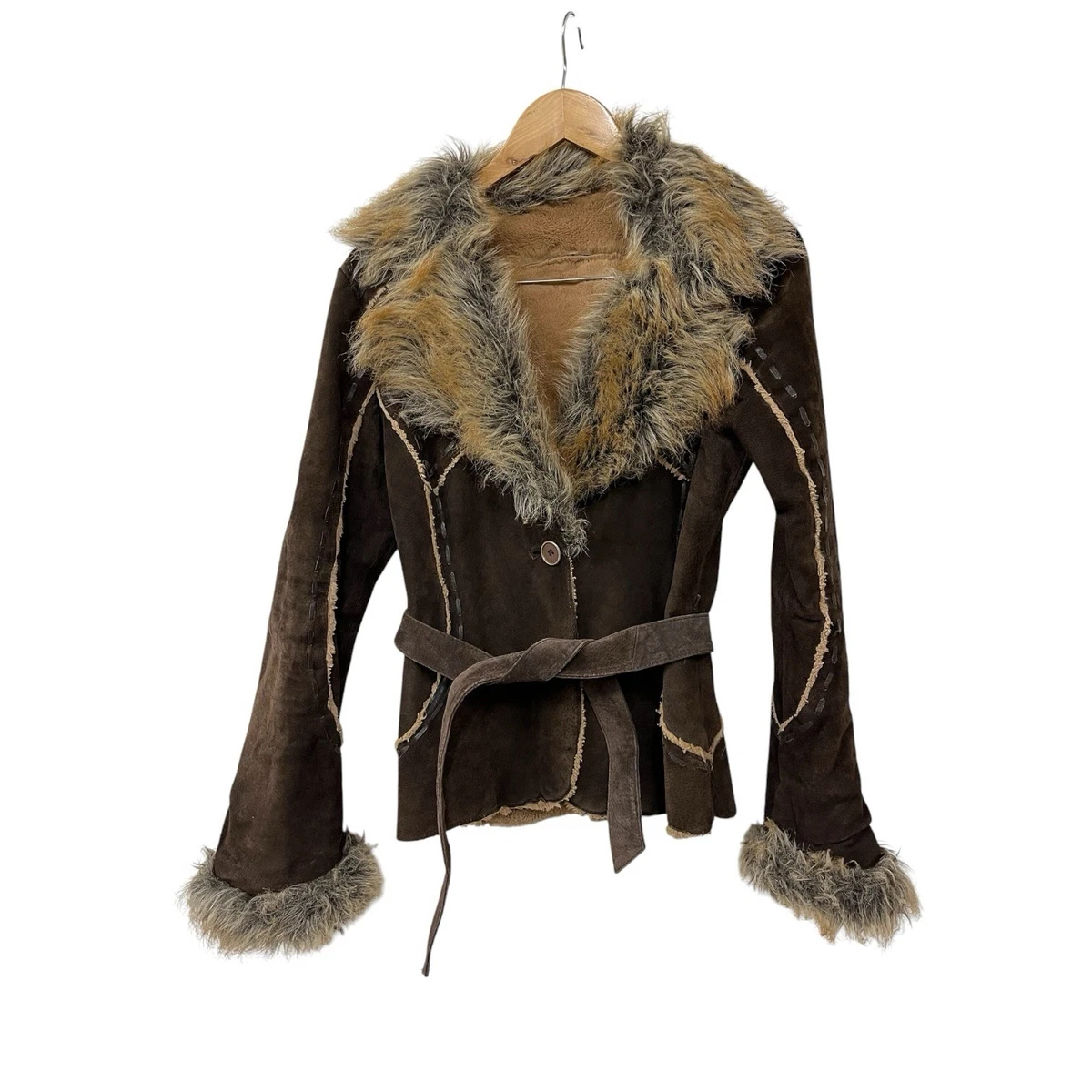 Faux Fur Suede Vintage Coats, Jackets & Vests for Women | eBay