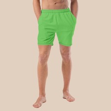 Men's Green Mantis Swim Trunks Beach Shorts Swimsuit Sustainable Swimwear