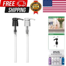 Pumps for Shampoo and Conditioner Salon-Brand Bottles, Black  White  Profes...