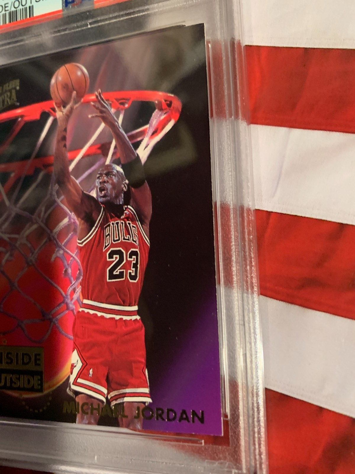 PSA Michael Jordan 1993 Fleer Ultra-INSIDE/OUTSIDE #4 Very Clean/Sharp view 5