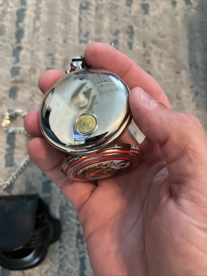 RELOJ BOLSILLO DALE WONHARDT FRANKLIN COMO NUEVO NASCAR #3 CON ESTUCHE DE CUERO SOPORTE PARA CINTURÓN Foto 4 de 4