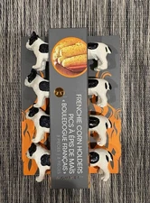 Adorable OUTSET Set of 4 “Frenchie” Corn On The Cob Holders
