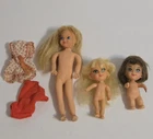 Vintage 1960s Mattel Tutti W/clothes and Liddle Kiddles Dolls