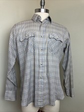Vtg Levis Pearl Snap Shirt Mens XL Plaid 1980 Olympic Games Western Cowboy Punk