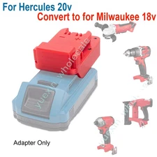 Battery Adapter For Hercules 20V Li-ion Battery to for Milwaukee 18V Power Tools