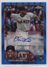 2023 Topps Chrome Update Blue RayWave Refractor /150 David Villar Auto c5b