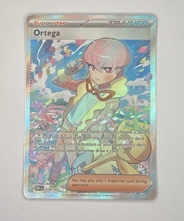 Pokemon Ortega Trainer Ultra Rare 219/197 Obsidian Flames