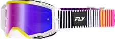 FLY Racing Zone Elite Goggle Pink/Yellow/Purple with Red Mirror/Smoke Lens