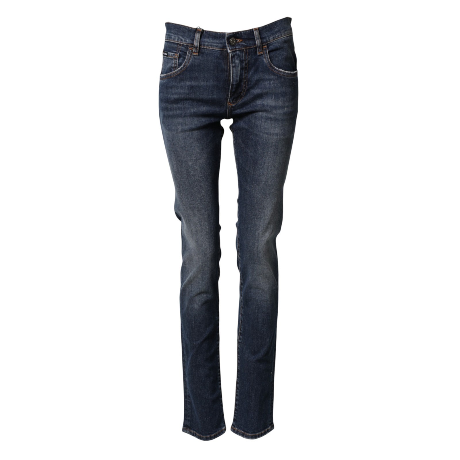 DOLCE - GABBANA Jeans Blue Cotton Stretch Skinny Men Denim IT44W30XS 670usd 68090₽