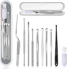 9pcs Ear Wax Remover Removal Tool Cleaner Ear Cleaning Set Curette Kit