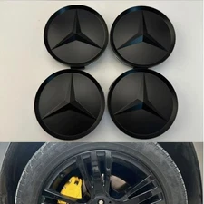 1Set (4X) Wheel Center Hub Caps Emblem Logo For Benz Most Modles NEW US STOCK