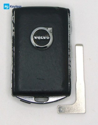 Single OEM Volvo Black Leather Keyless Entry Smartkey USED UNCUT RARE YGOHUF8423