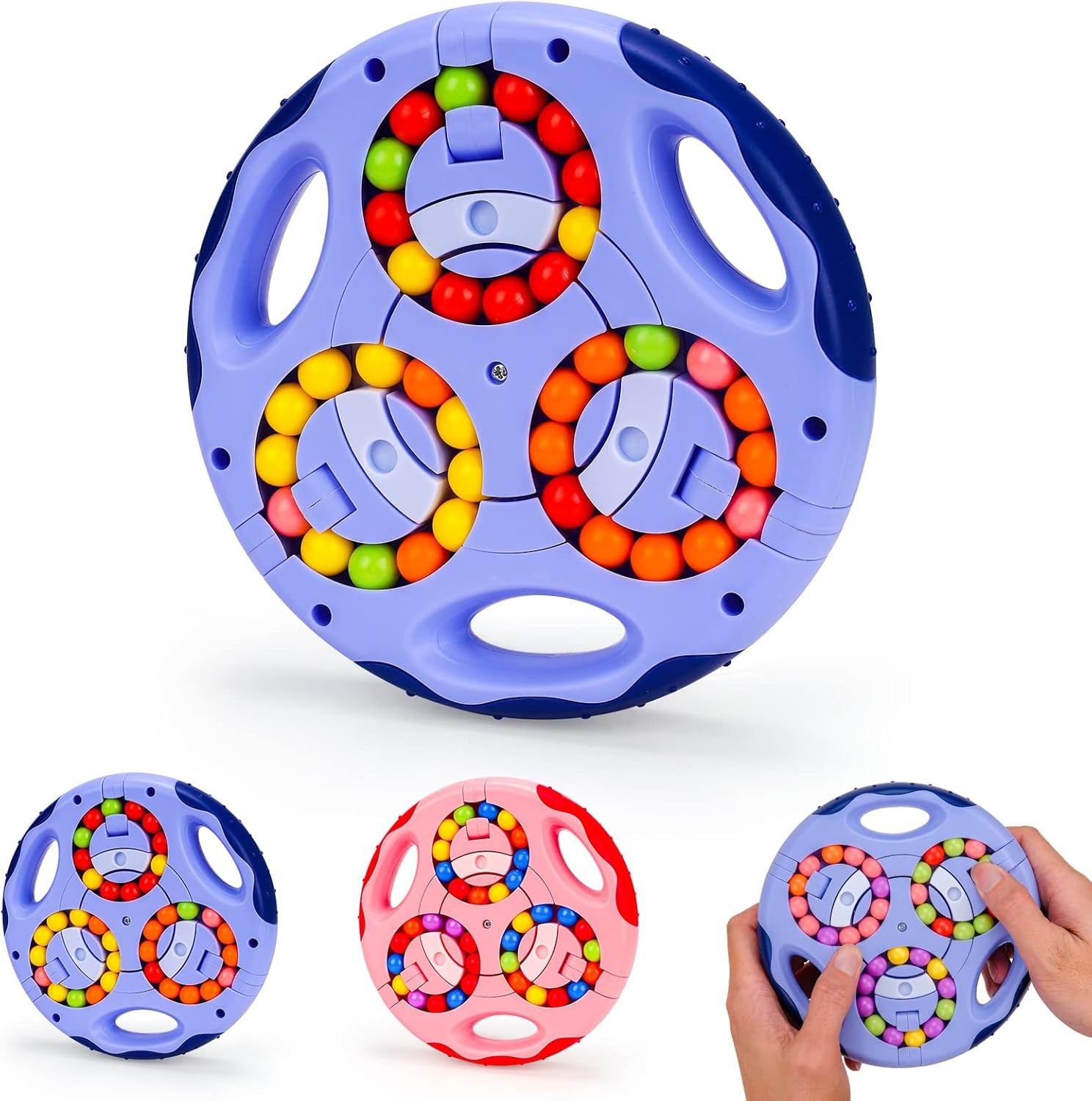 Jouet haricot magique anti-stress rotatif en ABS pour la concentration des enfants
