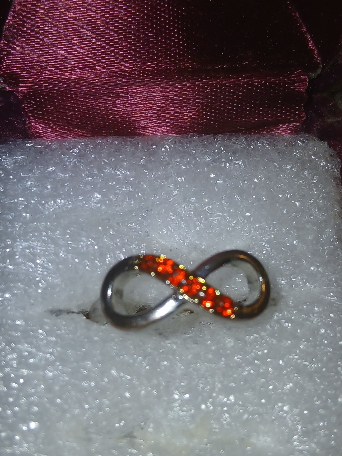 Created Ruby Infinity Ring in Sterling Silver - image 6