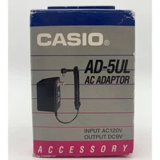 Original OEM Casio AC Adaptor AD-5UL Ver TC1 AC 120V DC 9V Adapter Keyboard READ