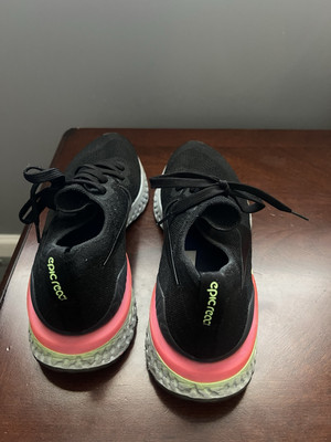 Nike Epic React Flyknit 2 Sapphire Black Running Shoes Women s Sz 8.5 BQ8927-003