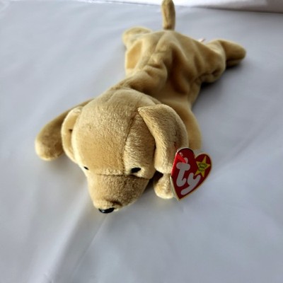 Ty Beanie Babies  Fetch  the Yellow Lab Golden Retriever Dog Plush Toy NEW