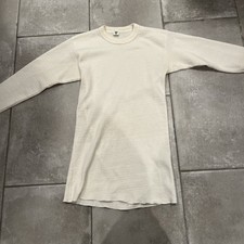 Vintage 70s hanes thermal white Size medium long cotton polyester