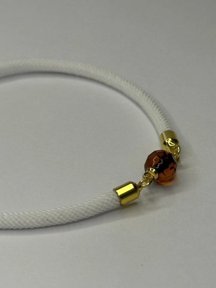 Natural Amber Stone Bracelet.Faceted Amber Beaded Bracelet ADJUSTABLE Length. - Image 3 of 4