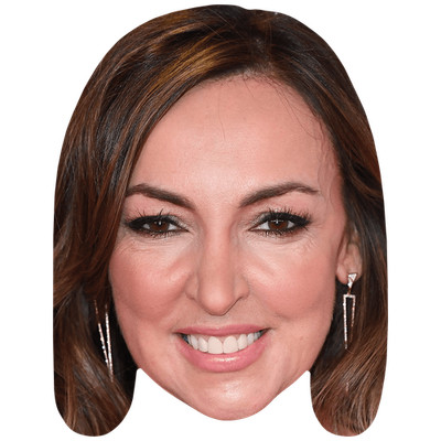 Sally Nugent (Lächeln) Promi Maske, flaches Kartengesicht, Kostüm Maske
